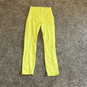Neon yellow Lulu lemon leggings!